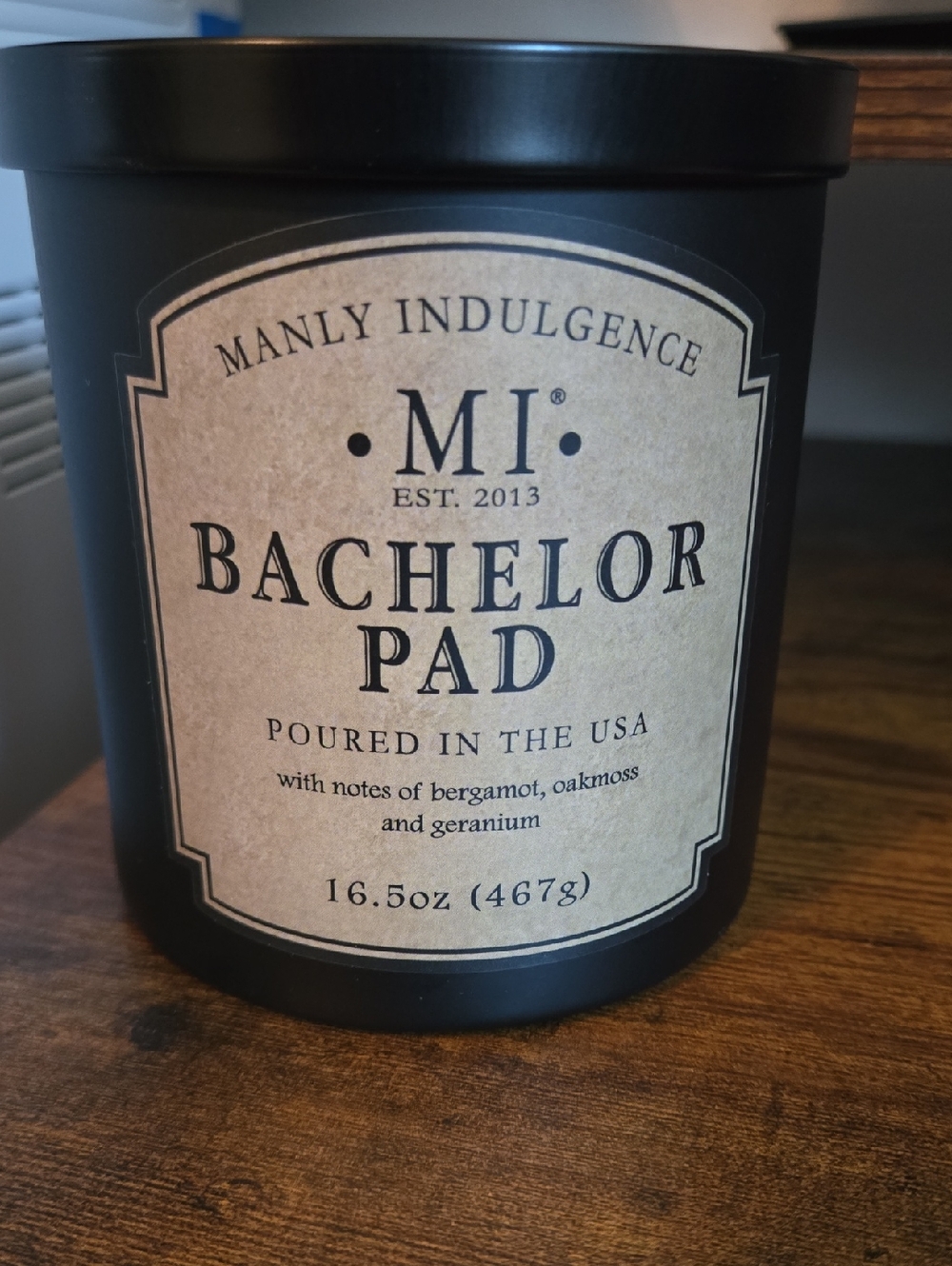 Bachelor Pad Scented Candle — Black